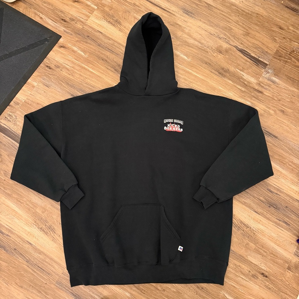 Mens vitnage 90s Russell athletic NOCO nitro burners racing hoodie sz 3XL black